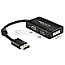 DeLOCK 62656 Adapter DisplayPort 1.1 auf VGA/HDMI/DVI 16cm schwarz