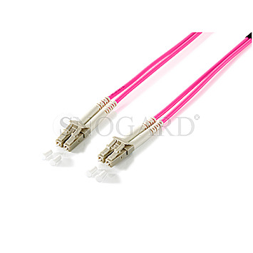 Equip 256515 LWL Patchkabel LC->LC 7.5m Multimode Duplex OM4 LSZH pink