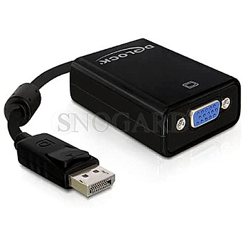 DeLOCK 61848 Displayport 1.1 Stecker -> VGA D-Sub Buchse 12cm schwarz