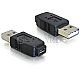 DeLOCK 65029 USB Micro-A+B Buchse zu USB 2.0-A Stecker Adapter schwarz
