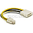 DeLOCK 82391 Molex 4pin Stecker -> 4pin Stecker 13cm gelb/schwarz