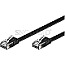 Goobay 65381 CAT6 U/UTP CAT6 Patch Flachkabel 10m schwarz