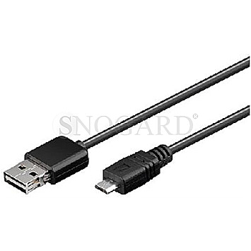 Goobay 66021 Easy USB 2.0 / Micro.USB Sync- und Ladekabel 1m schwarz