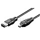 Goobay 60311 FireWire 400 6pin zu 4Pin Adapterkabel 1.8m schwarz