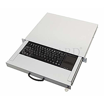 Aixcase 19"Tastaturschublade 1HE DE PS2 & USB Touchpad