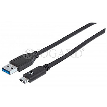 Manhattan 353373 USB 3.1 Typ-C Stecker -> USB 3.1 Typ-A Stecker 1m schwarz