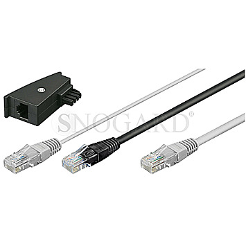 Goobay 95286 DSL RJ45 Y-Kabel + TAE Adapter 3m