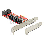 DeLOCK 89384 PCIe 2.0 x2 10x SATA 6Gb/s Controller Card Low Profile