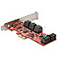 DeLOCK 89384 PCIe 2.0 x2 10x SATA 6Gb/s Controller Card Low Profile