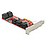 DeLOCK 89384 PCIe 2.0 x2 10x SATA 6Gb/s Controller Card Low Profile