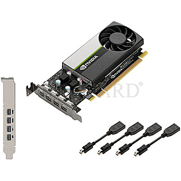 4GB PNY VCNT1000-PB NVIDIA T1000 GDDR6 4x mDP Low Profile retail