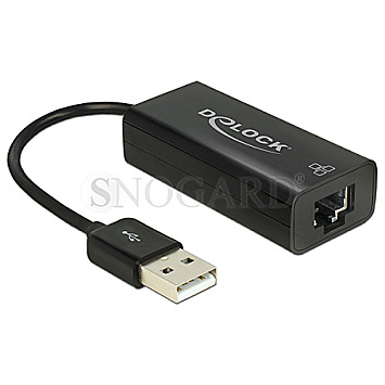 DeLOCK 62595 Adapter USB 2.0 -> RJ45 Ethernet 10/100Mbit schwarz