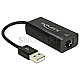 DeLOCK 62595 Adapter USB 2.0 -> RJ45 Ethernet 10/100Mbit schwarz