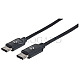 Manhattan 354875 USB 2.0 Typ C-Kabel 2m schwarz