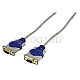 HQ SC-001-1.8. Nullmodemkabel 2x 9pol Sub-D Buchse 1.8m blau/grau