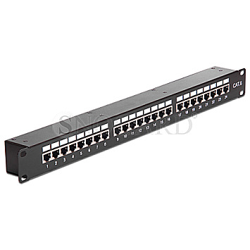 DeLOCK 43295 19" Kupplungs-Patchpanel 24 Port CAT6 schwarz