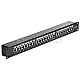 DeLOCK 43295 19" Kupplungs-Patchpanel 24 Port CAT6 schwarz