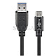 Goobay 51756 USB-C auf USB 3.0 Stecker Sync- & Ladekabel SuperSpeed 1m schwarz