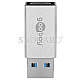 Goobay 51599 USB 3.0 Typ-A Stecker / USB-C Buchse Adapter grau