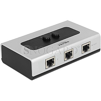 DeLOCK 87673 2-Port RJ45 Gigabit Switch manuell bidirektional