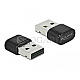 DeLOCK 61000 Dualband WiFi+Bluetooth 4.2 Adapter USB 2.0 schwarz