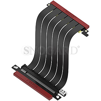 SSUPD Riser Card Cable, PCIe 4.0 x16 14cm schwarz/rot