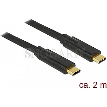 DeLOCK 85527 USB 3.1 Typ-C 3.0 Stecker/Stecker 5A E-Marker 2m schwarz