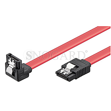 Goobay 93116 SATA II L-Typ Stecker -> SATA L-Typ Stecker gewinkelt 50cm rot