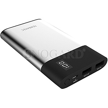 Terratec 218552 PowerBank P80 Slim 8000mAh 2A/5V schwarz/silber