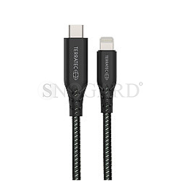 Terratec 306954 Charge CL2 USB-C / Lightning Lade- und Datenkabel MFI 2m schwarz