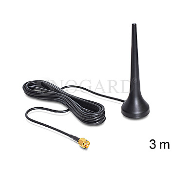 DeLOCK 88690 GSM Quadband Antenne SMA 2 dBi schwarz