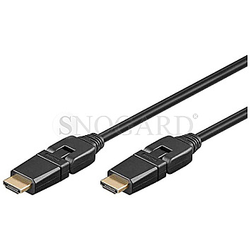 Goobay 31888 High-Speed HDMI 4K w/Ethernet 2m drehbarer Stecker schwarz