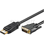 Goobay 51961 Displayport 1.2 Stecker / DVI-D 24+1 Stecker 2m schwarz