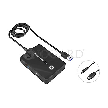 Conceptronic HUBBIES10B USB-Hub 4-Port USB 3.0 ->1x3.0 3x2.0 schwarz