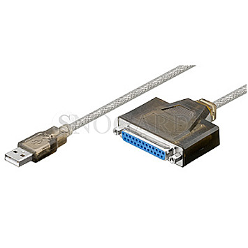 Goobay 95433 USB 1.1 / Parallel 25pin D-Sub Adapter 1.5m transparent