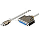 Goobay 95433 USB 1.1 / Parallel 25pin D-Sub Adapter 1.5m transparent