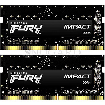 16GB Kingston KF432S20IBK2/16 FURY Impact SO-DIMM DDR4-3200 Kit schwarz