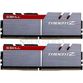 16GB G.Skill F4-3600C17D-16GTZ Trident Z DDR4-3600 Kit silber/rot