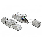 DeLOCK 86476 RJ45 Stecker CAT6 U/FTP werkzeugfrei grau