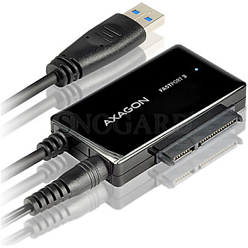 Axagon ADSA-FP3 USB-A 3.0 auf S-ATA Adapter inkl. Netzteil schwarz