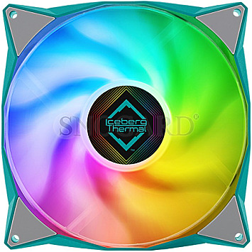 Iceberg Thermal IceGALE ARGB 140mm Case Fan Teal PWM