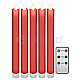 Goobay 53943 5er-Set rote LED Echtwachs Stabkerzen inkl. Fernbedienung