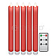 Goobay 53943 5er-Set rote LED Echtwachs Stabkerzen inkl. Fernbedienung
