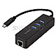 LogiLink UA0283 USB-C 3-Port Hub mit Gigabit Ethernet schwarz