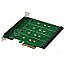 Sedna 196281 PCIe Quad M2 SSD SATA III 4 Port RAID Adapter Hyoper Duo func.