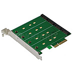 Sedna 196281 PCIe Quad M2 SSD SATA III 4 Port RAID Adapter Hyoper Duo func.