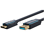Clicktronic 45126 Premium USB-C auf USB-A 3.0 Adapterkabel 3m blau