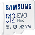 512GB Samsung EVO Plus 2021 R130 microSDXC UHS-I U3 A2 Class 10 V30 Kit
