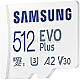 512GB Samsung EVO Plus 2021 R130 microSDXC UHS-I U3 A2 Class 10 V30 Kit
