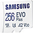 256GB Samsung EVO Plus 2021 R130 microSDXC UHS-I U3 A2 Class 10 V30 Kit
